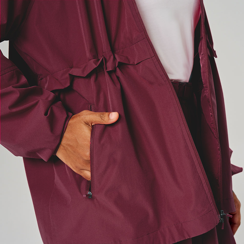 Parka Ajustable in Burgundy