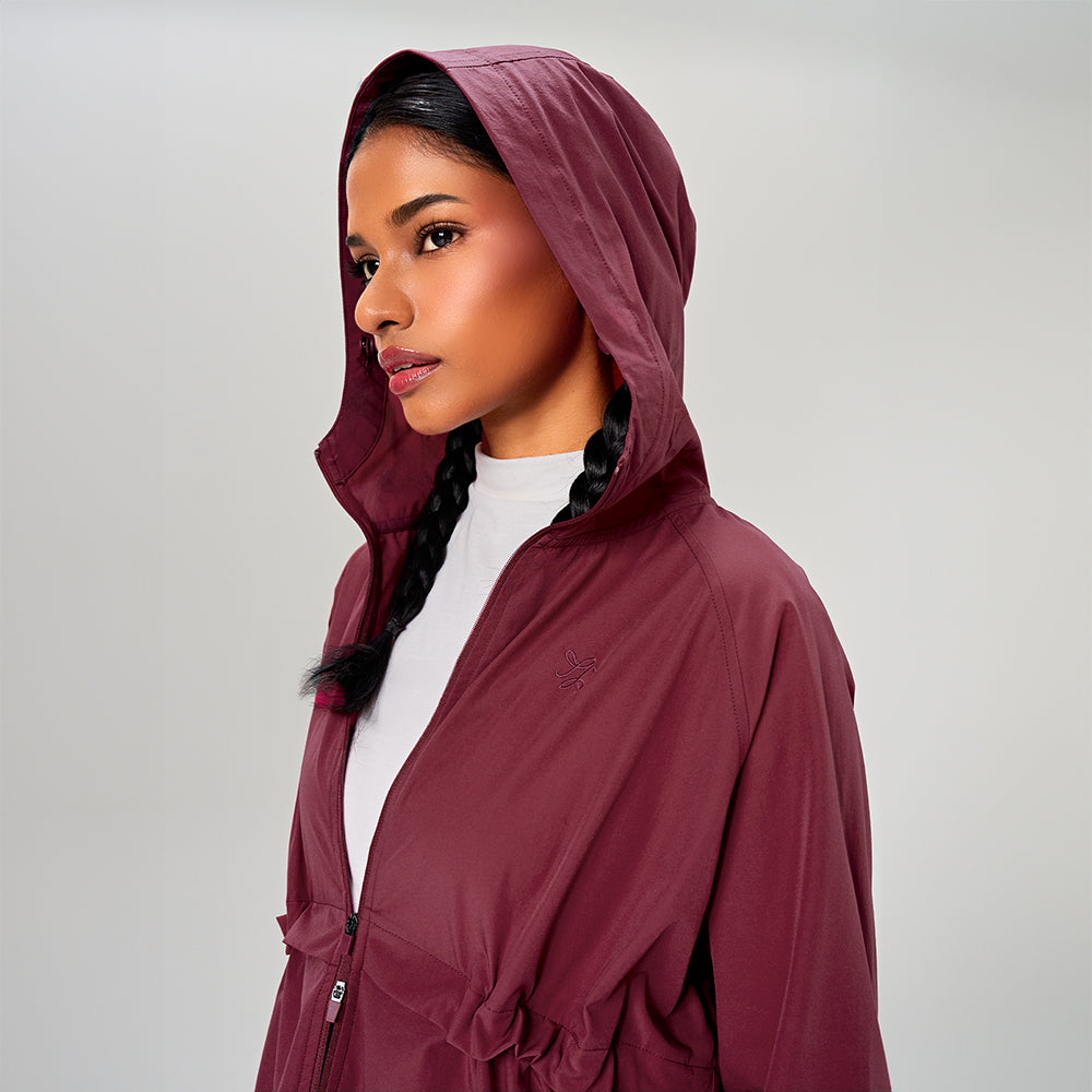 Parka Ajustable in Burgundy