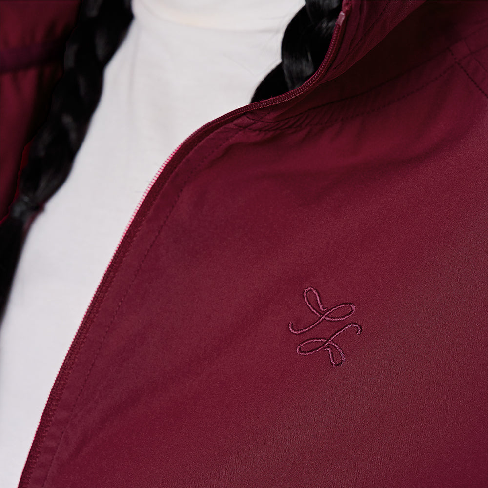Parka Ajustable in Burgundy