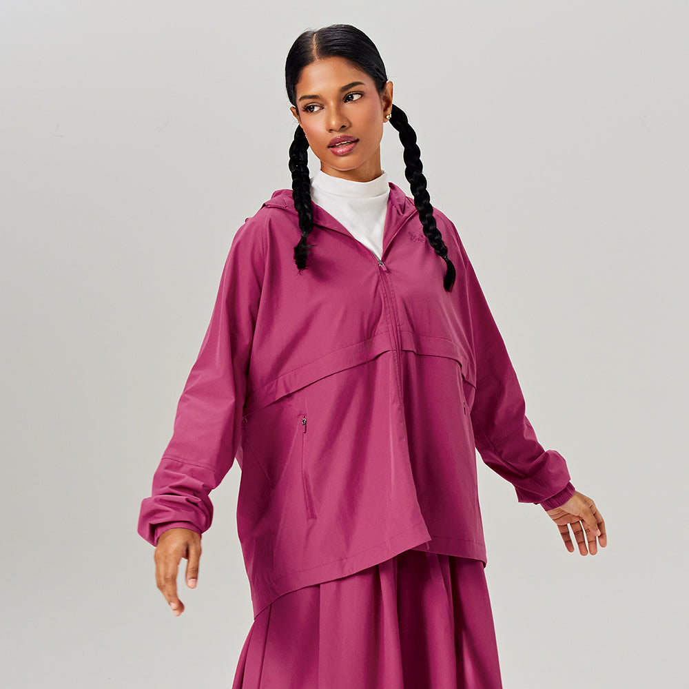 Parka Ajustable in Magenta
