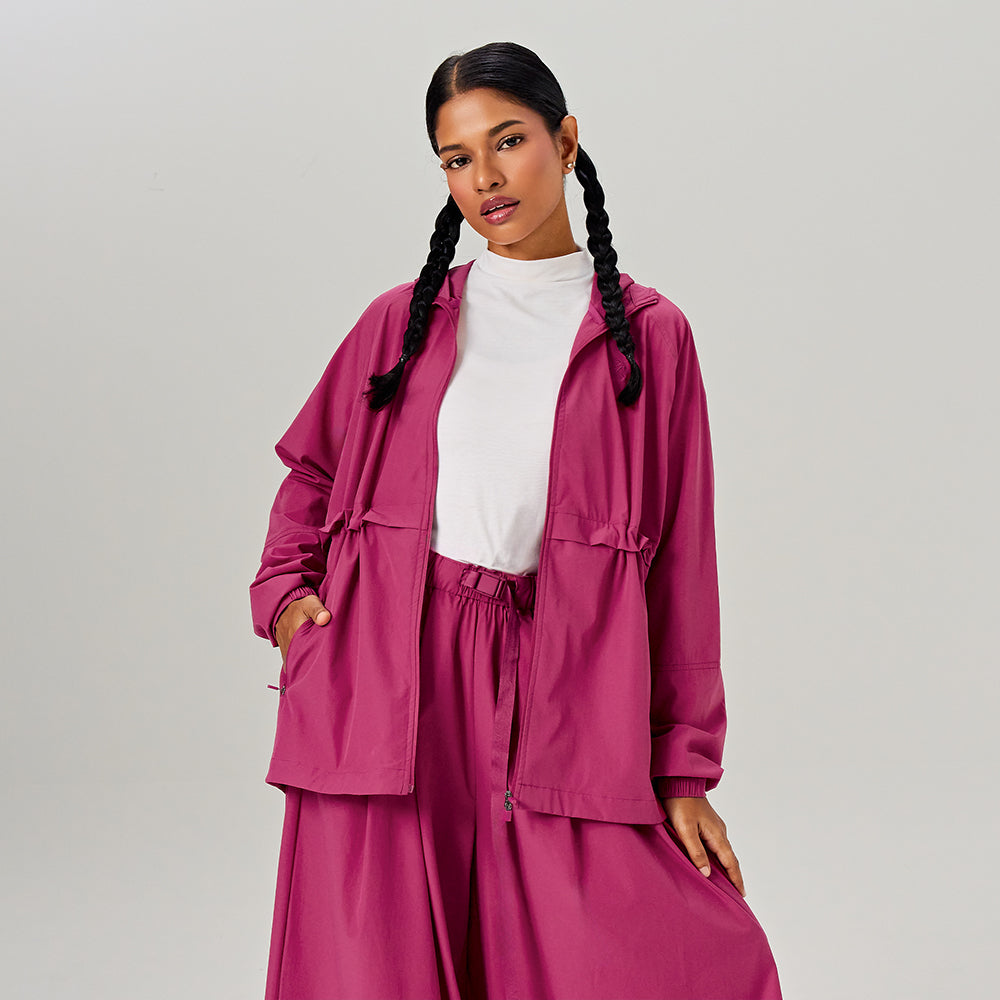 Parka Ajustable in Magenta