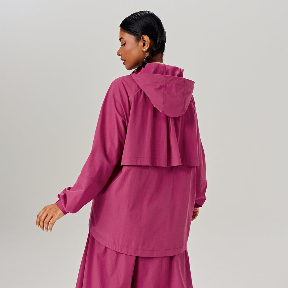 Parka Ajustable in Magenta