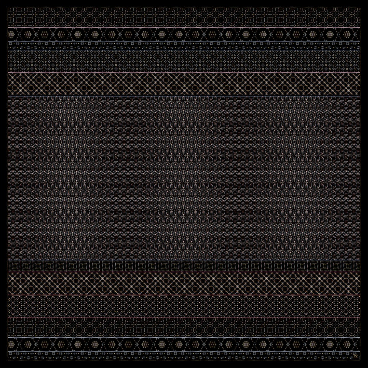Sashiko in Black SQ