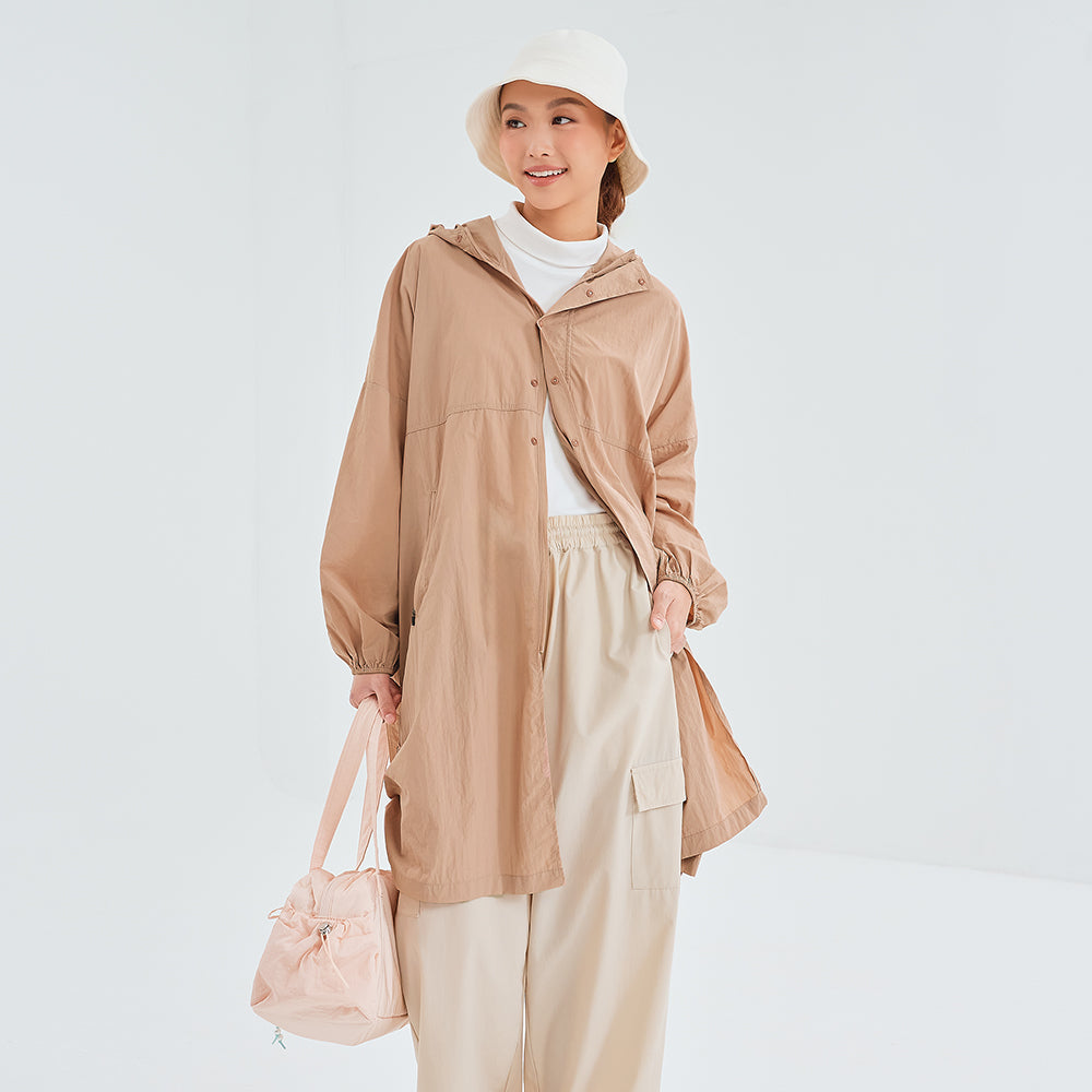 Long Parka in Tan