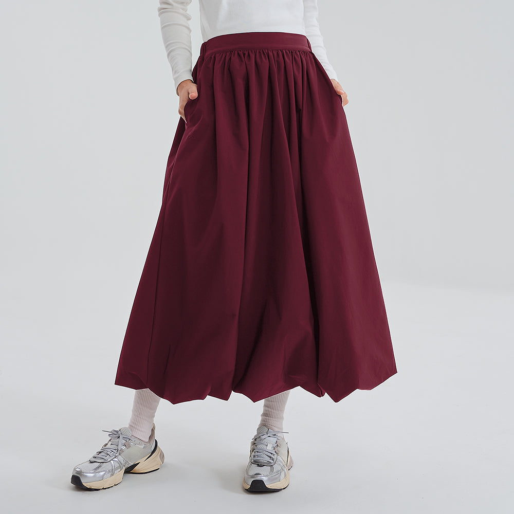Balloon Skirt in Burgundy
