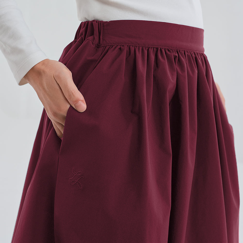 Balloon Skirt in Burgundy
