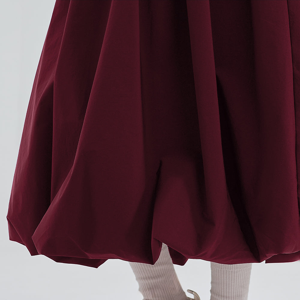 Balloon Skirt in Burgundy