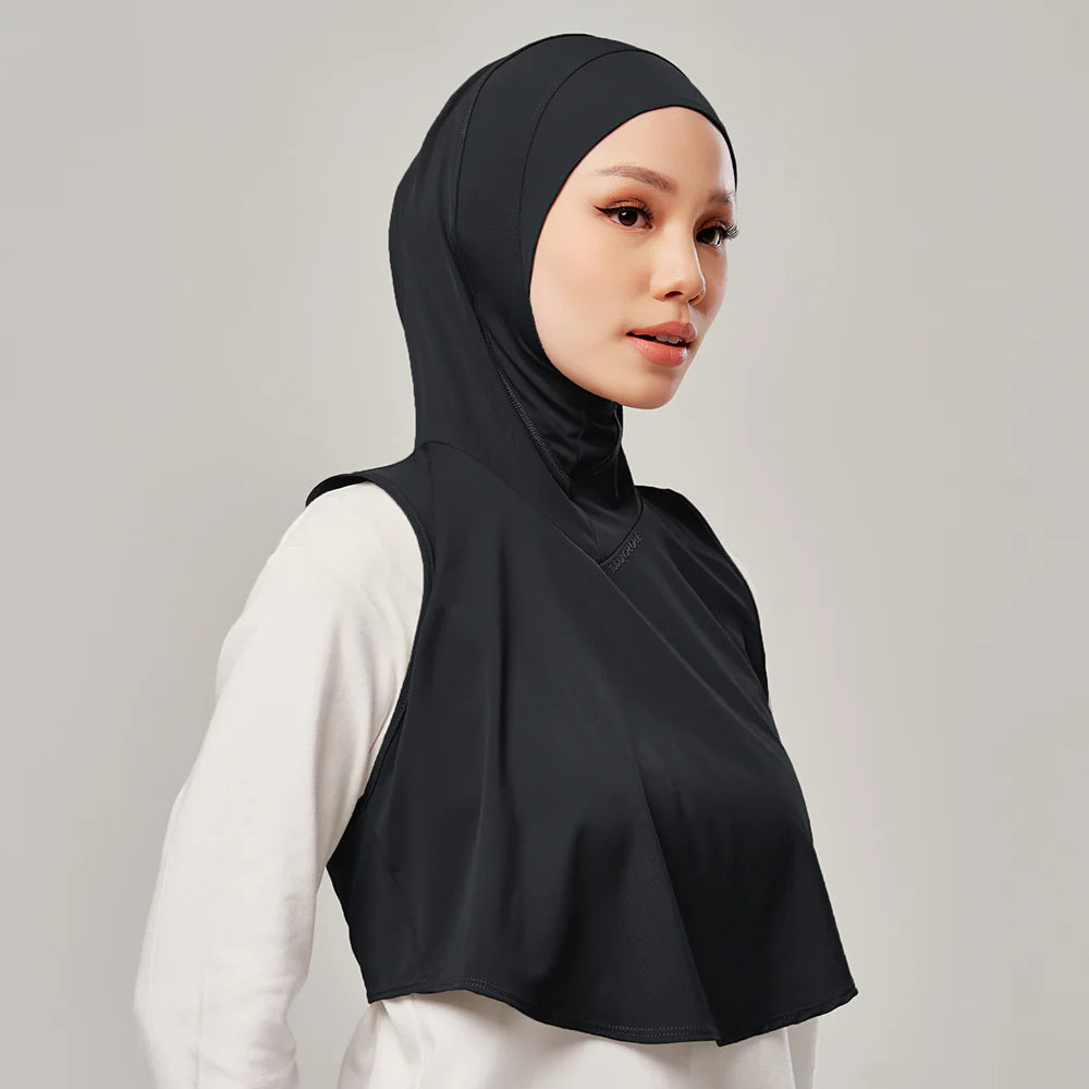 Sports Hijab Flow in Black