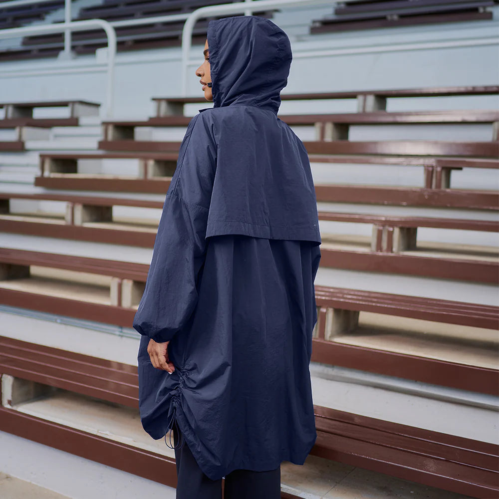 Long Parka in Dark Blue
