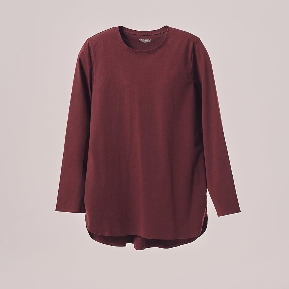 Athleisure Back Pleated Top in Rouge