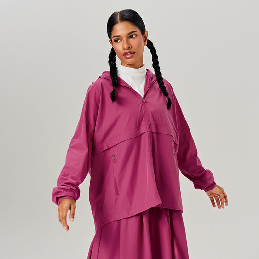 Parka Ajustable in Magenta