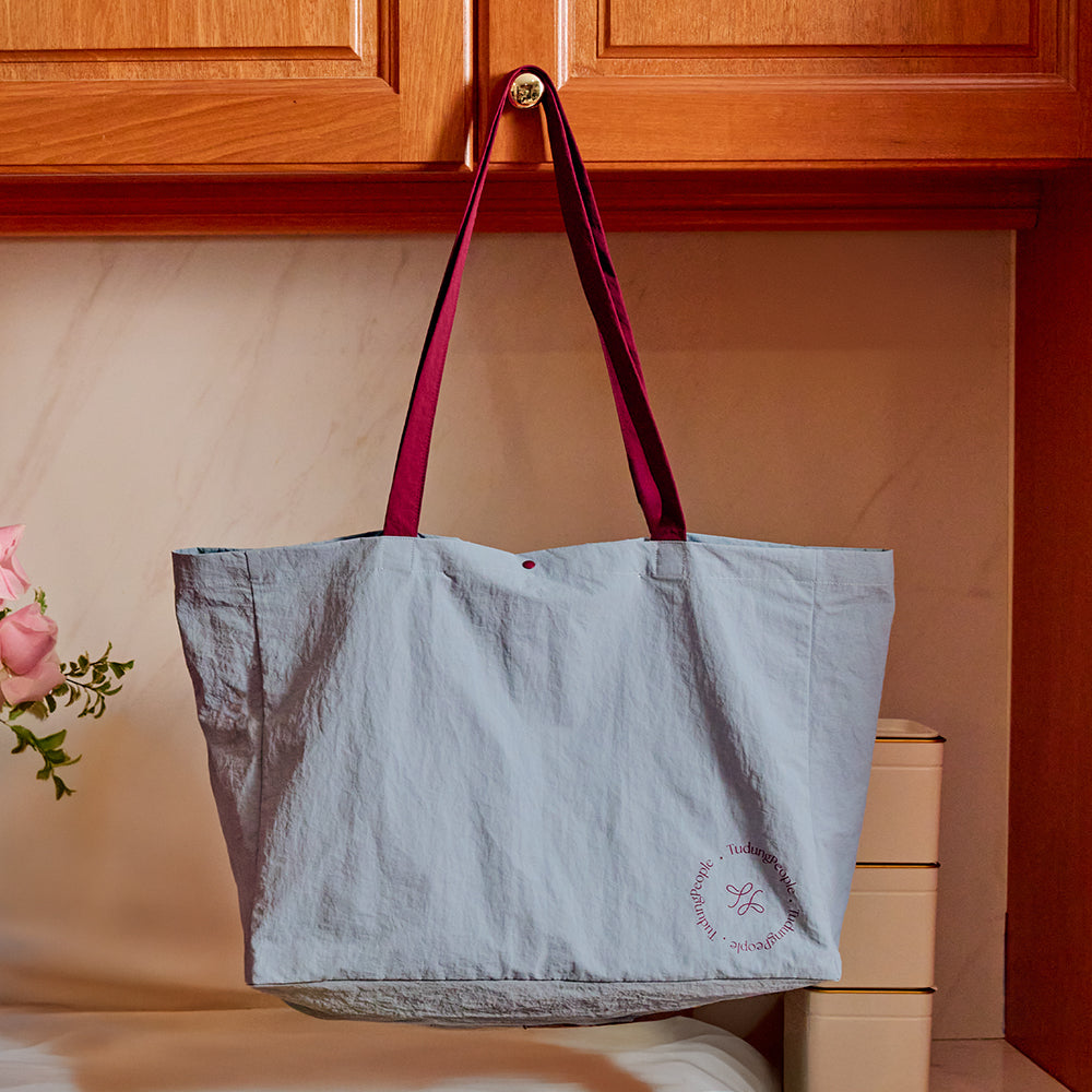Nylon Shopper Bag - Blue