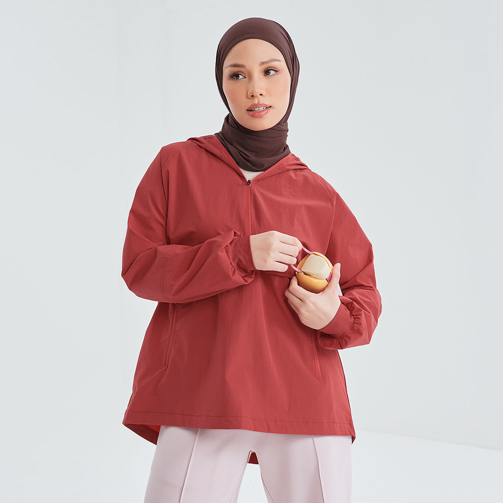 Half Zip Parka  2.0 Poppy