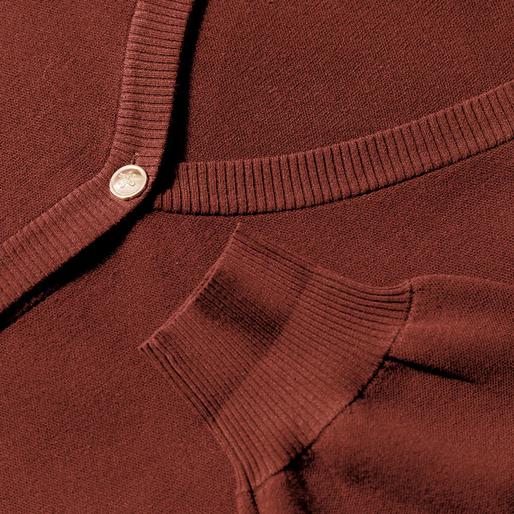 Knitted Cardigan in Burgundy