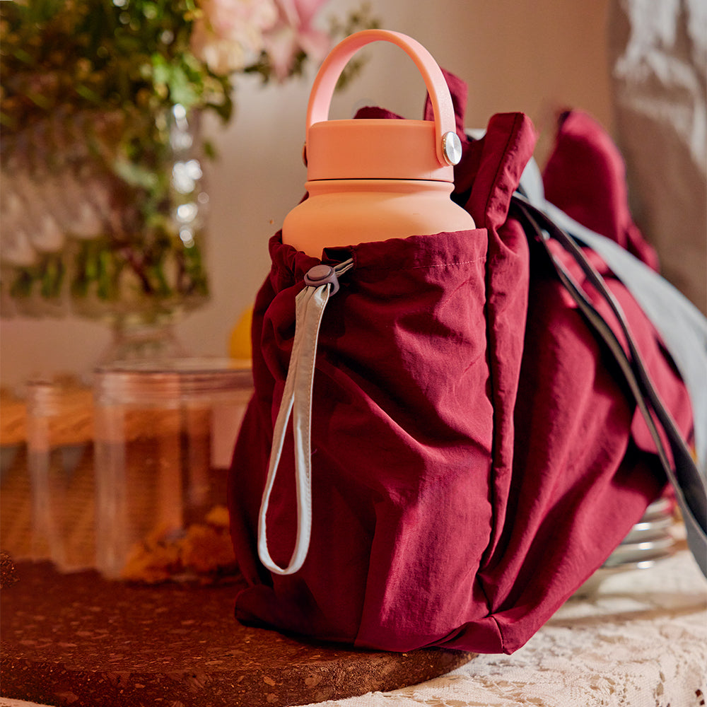 Duo Tote Bag in Deep Burgundy
