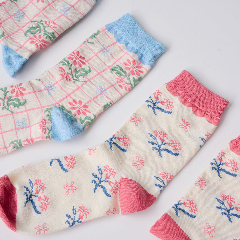 Pink Cloud Crew Socks