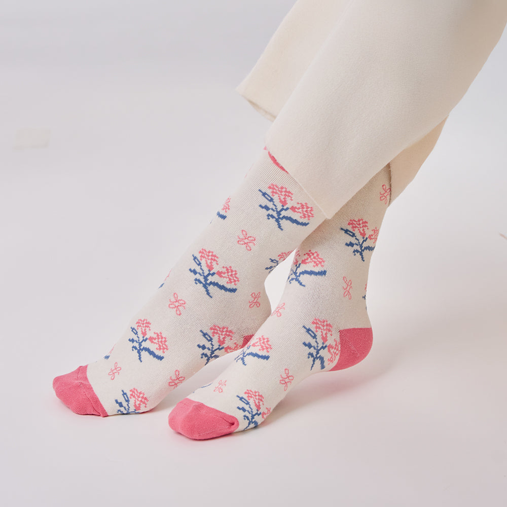 Pink Cloud Crew Socks