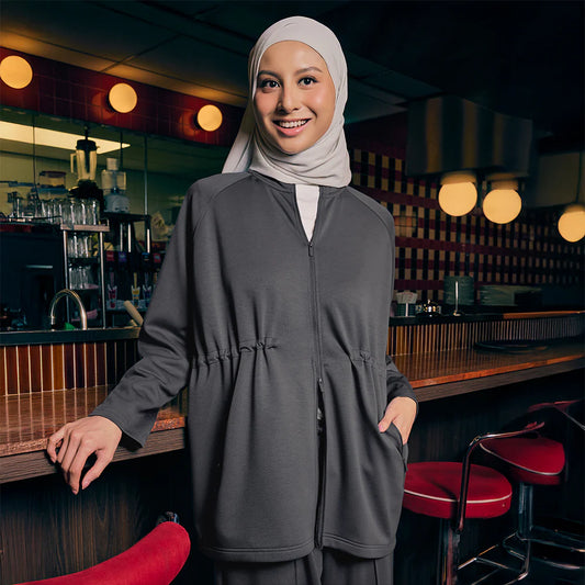 Adjustable Sweatshirt in Dark Grey