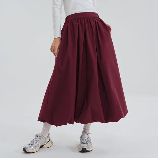 Balloon Skirt in Burgundy