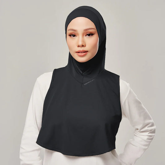 Sports Hijab Flow in  Black