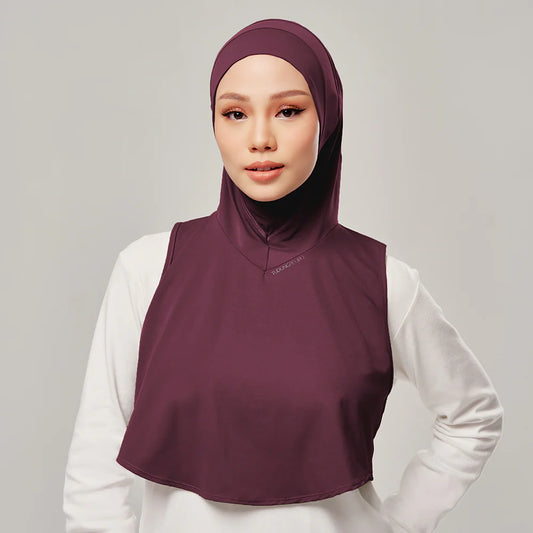 Sports Hijab Flow in  Burgundy