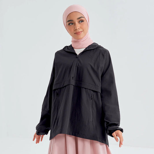 Half Zip Parka  2.0 in Black