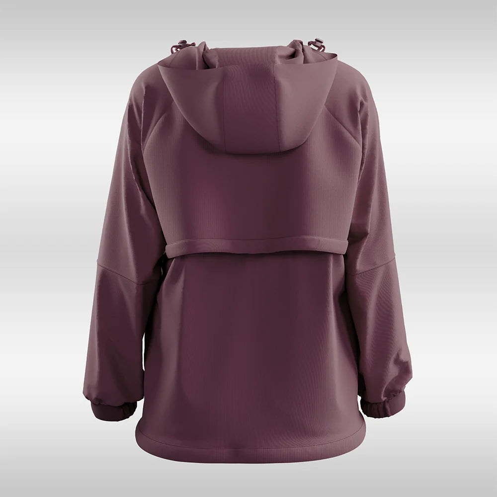 Half Zip Parka  2.0 in Raisin