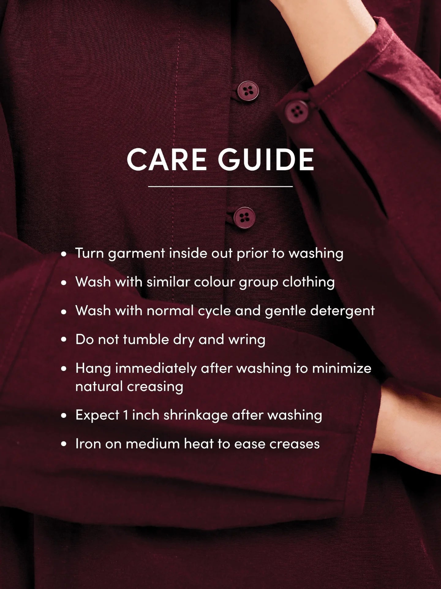 Linen Dress in Burgundy