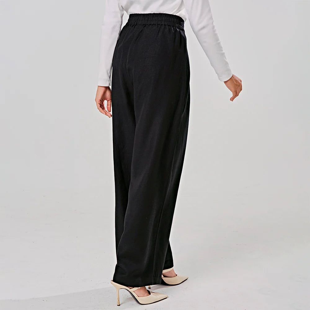 Linen Pants in Blueblack