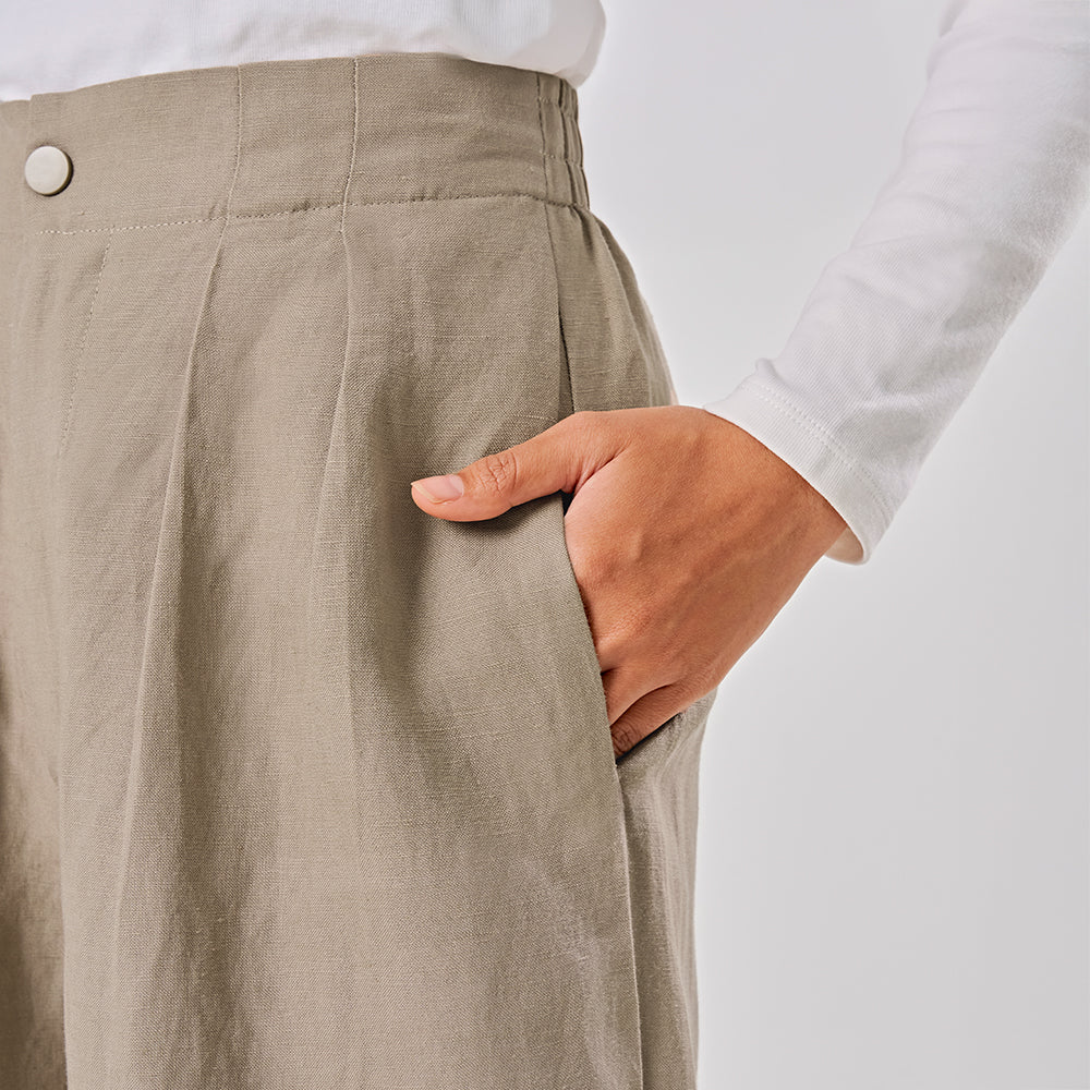 Linen Pants in Khaki