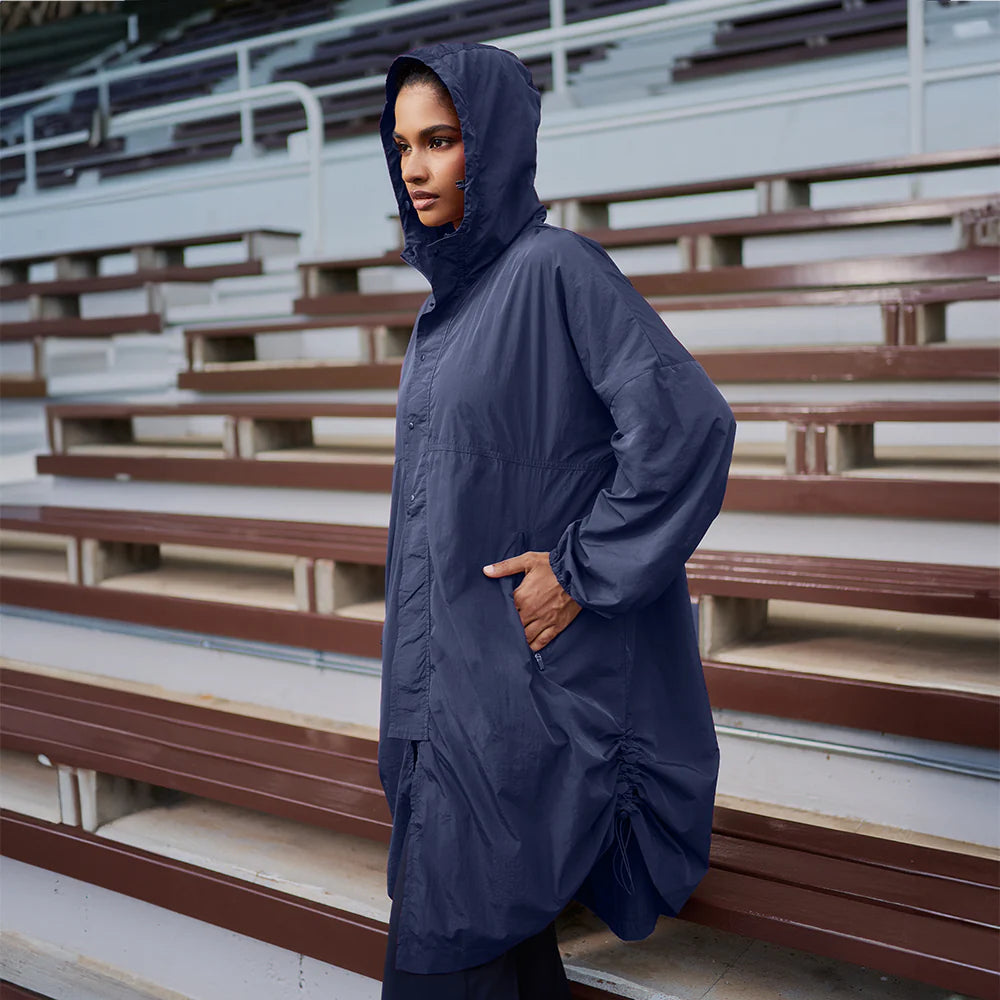 Long Parka in Dark Blue