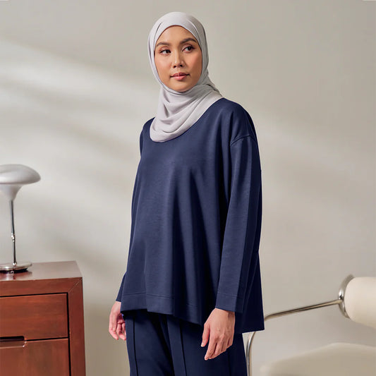 Oversized Sweatshirt in Blueblack