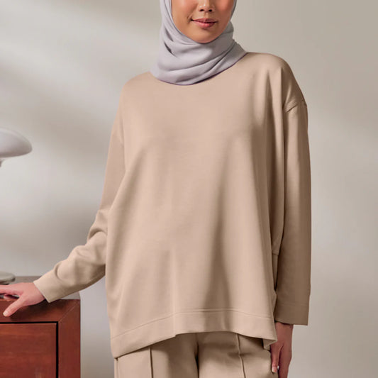 Oversized Sweatshirt in Latte