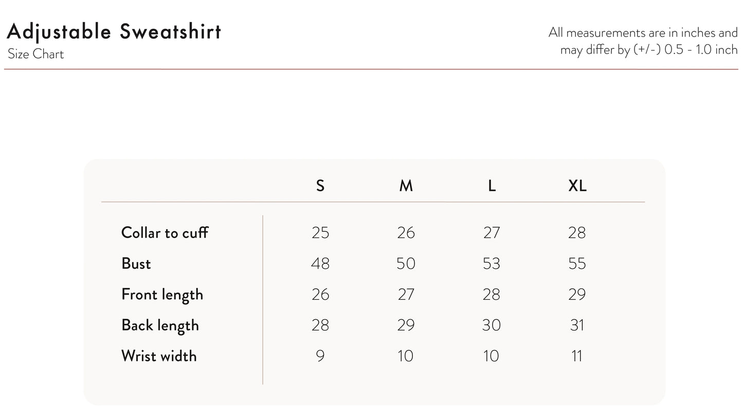 Adjustable Sweatshirt in Black